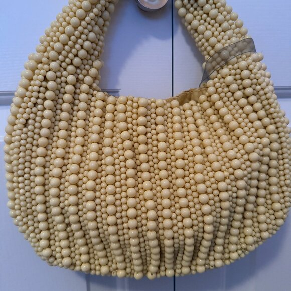 TIK TOK Beaded Yellow Evening Bag NWT - Picture 2 of 3